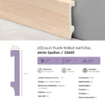 Zócalo Atrim Epsilon Plain 7 cm Roble Natural 2.44 m - Image 4