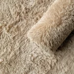 Alfombra Nórdica Pelo Largo Frigg Antideslizante Arena 150x200 cm - Image 2