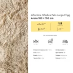 Alfombra Nórdica Pelo Largo Frigg Antideslizante Arena 100x150 cm - Image 8