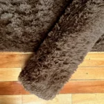 Alfombra Nórdica Pelo Largo Frigg Antideslizante Marrón 150x200 cm