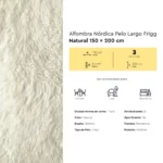 Alfombra Nórdica Pelo Largo Frigg Antideslizante Natural 150x200 cm - Image 8