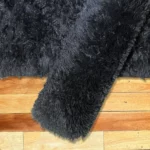 Alfombra Nórdica Pelo Largo Frigg Antideslizante Negro 150x200 cm