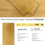 Piso Vinílico Pegable Glubase Listón Habana 2 mm LVT Tránsito Comercial Frigg 5.02m² - Image 7