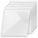 Placa 3D Autoadhesiva Patron II White 50x50 cm Revestimiento Lifewall Pack x5