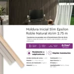 Revestimiento Atrim Moldura Inicial Slim Roble Natural EPS Simil Madera 2.75 m - Image 4