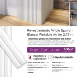 Revestimiento Atrim Wide Blanco Pintable EPS Mate 2.75 m - Image 5